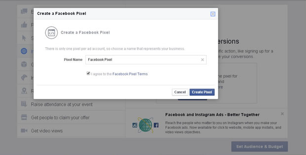 Instalando o Pixel de Conversão do Facebook Ads