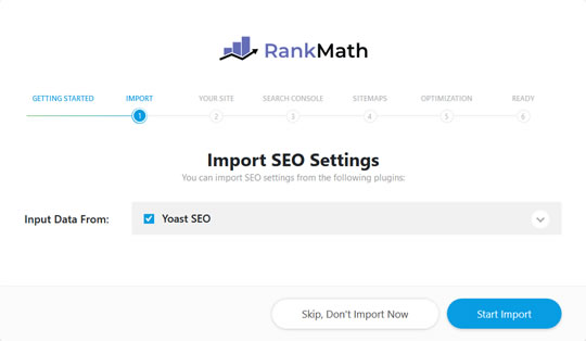 Rank Math Import SEO Settings