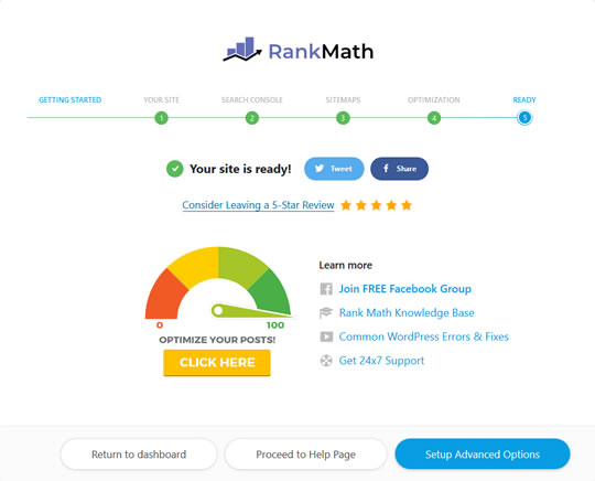 Rank Math Site Ready